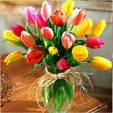 5D DIY Diamond Flower Arrangement Flower Vase Cross