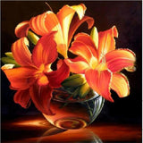 5D DIY Diamond Flower Arrangement Flower Vase Cross