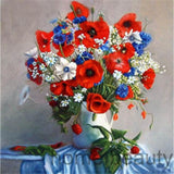 5D DIY Diamond Flower Arrangement Flower Vase Cross
