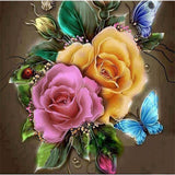 5D DIY Diamond Flower Arrangement Flower Vase Cross
