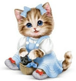 Cat Full Square/round Stones Cartoon 5d Diamond Painting