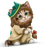 Cat Full Square/round Stones Cartoon 5d Diamond Painting