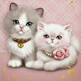 Cat Full Square/round Stones Cartoon 5d Diamond Painting