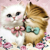 Cat Full Square/round Stones Cartoon 5d Diamond Painting