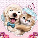 Cat Full Square/round Stones Cartoon 5d Diamond Painting