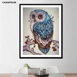 CAMMITEVER Diamond Painting Owl Drill Shiny DIY