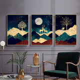 Youran 3pcs Diy Full Diamond Embroidery Kits Landscape
