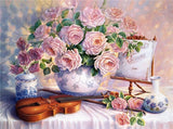 Diy diamond embroidery bright flower 5D diamond mosaic
