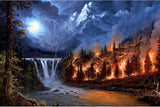 Home Animal landscape character 5D Diamond Painting Cross