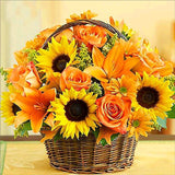 5D DIY Diamond Flower Arrangement Flower Vase Cross